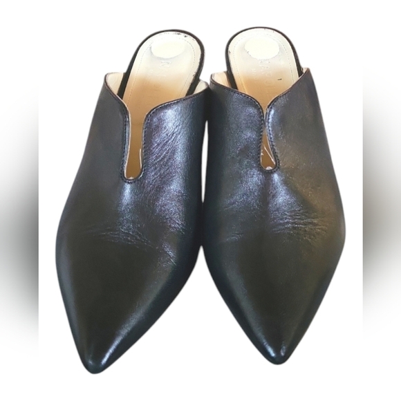 Napoleoni Black Leather Women's Made in Italy Pointed Toes Mules Sz 38 - Picture 8 of 8